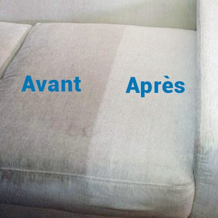 Nettoyage de canapé avant et après