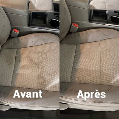 Nettoyage de sièges de voiture en tissu